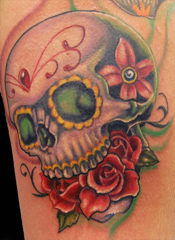 Trent Edwards - sugar skull and rose